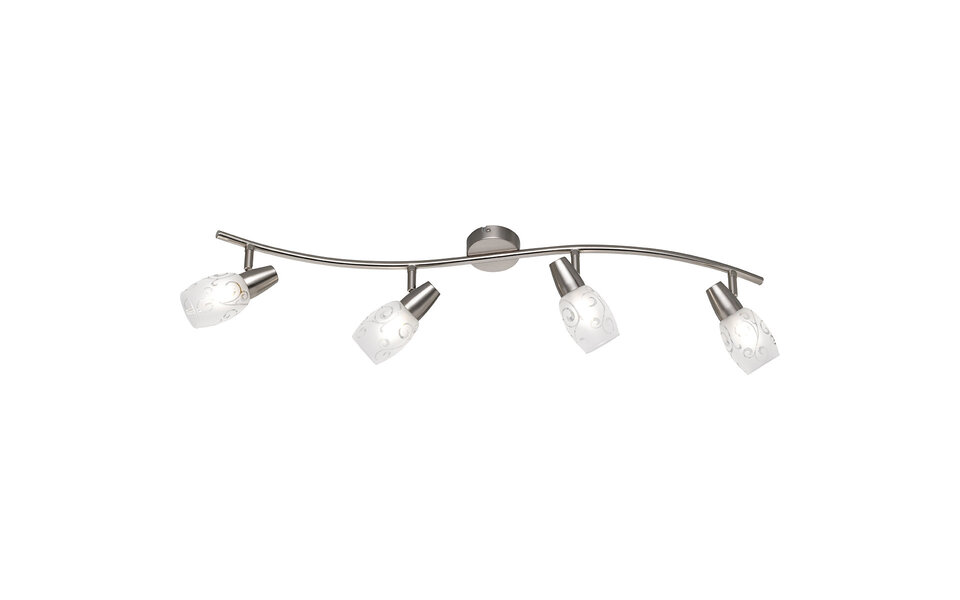 HLW LED LED Plafondspot - Plafondverlichting - Trion Kalora - E14 Fitting - 4-lichts - Rechthoek - Mat Nikkel - Aluminium HLW LED LED Plafondspot - Plafondverlichting - Trion Kalora - E14 Fitting - 4-lichts - Rechthoek - Mat Nikkel - Aluminium