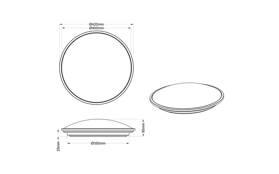 HLW LED LED Plafondlamp - Trion Kanimo - 21W - Natuurlijk Wit 4000K - Dimbaar - Rond - Mat Wit - Kunststof