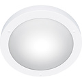 LED Plafondlamp - Badkamerlamp - Trion Condi - Opbouw Rond - Spatwaterdicht IP44 - E27 Fitting - Mat Wit Aluminium - Ø310mm