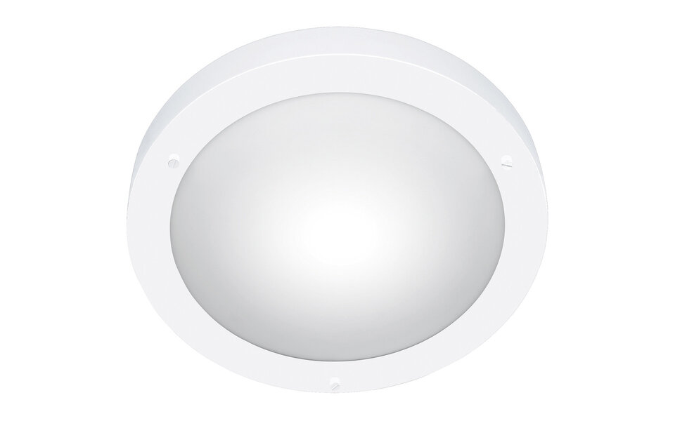 HLW LED LED Plafondlamp - Badkamerlamp - Trion Condi - Opbouw Rond - Spatwaterdicht IP44 - E27 Fitting - Mat Wit Aluminium - Ø310mm