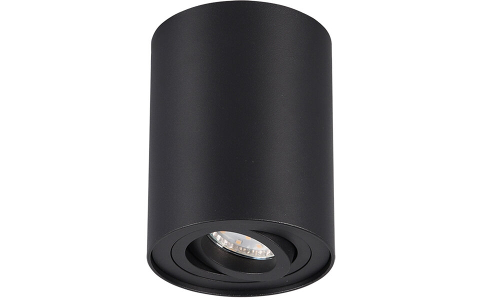 HLW LED LED Ceiling Light - Ceiling Lighting - Trion Cosmin - GU10 Fitting - 1-light - Round - Matte Black - Aluminum