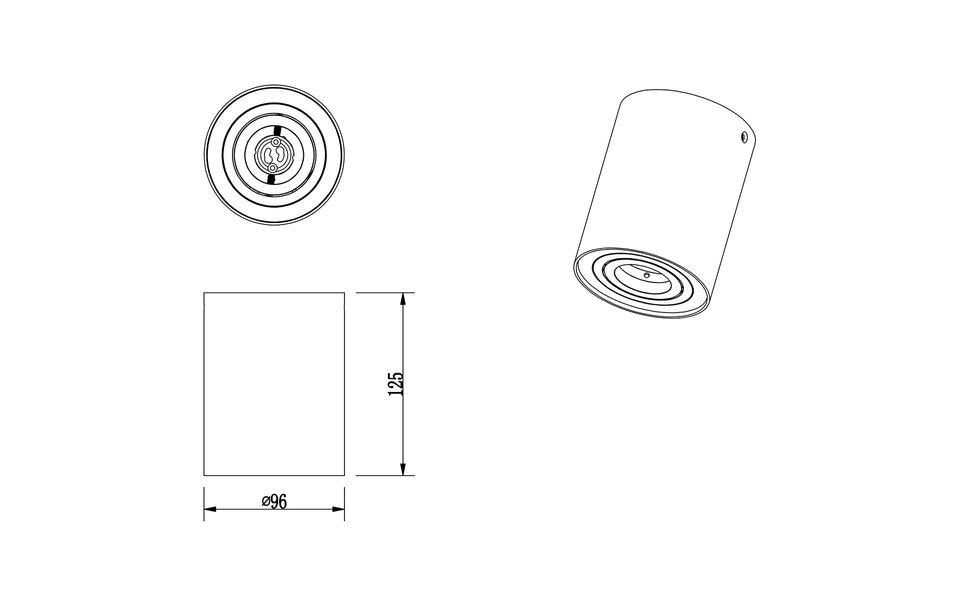 HLW LED LED Plafondlamp - Plafondverlichting - Trion Cosmin - GU10 Fitting - 1-lichts - Rond - Mat Zwart - Aluminium