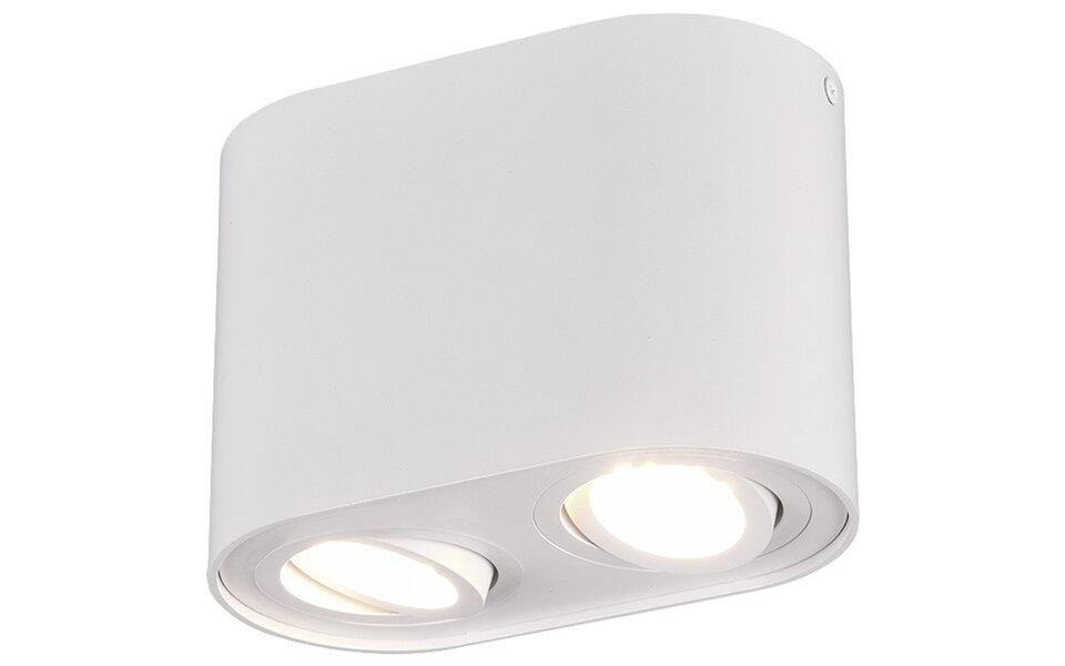 HLW LED LED Plafondlamp - Plafondverlichting - Trion Cosmin - GU10 Fitting - 2-lichts - Rechthoek - Mat Wit - Aluminium HLW LED LED Plafondlamp - Plafondverlichting - Trion Cosmin - GU10 Fitting - 2-lichts - Rechthoek - Mat Wit - Aluminium