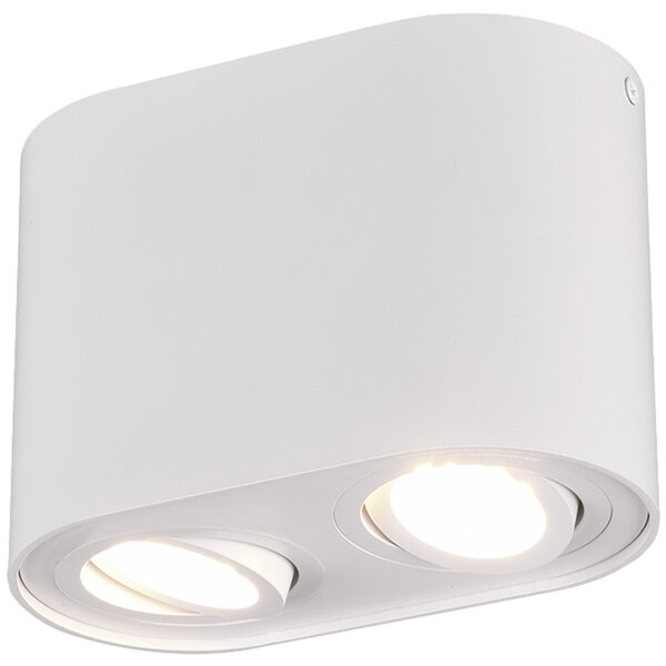 HLW LED LED Plafondlamp - Plafondverlichting - Trion Cosmin - GU10 Fitting - 2-lichts - Rechthoek - Mat Wit - Aluminium HLW LED LED Plafondlamp - Plafondverlichting - Trion Cosmin - GU10 Fitting - 2-lichts - Rechthoek - Mat Wit - Aluminium