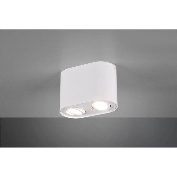 HLW LED LED Plafondlamp - Plafondverlichting - Trion Cosmin - GU10 Fitting - 2-lichts - Rechthoek - Mat Wit - Aluminium HLW LED LED Plafondlamp - Plafondverlichting - Trion Cosmin - GU10 Fitting - 2-lichts - Rechthoek - Mat Wit - Aluminium
