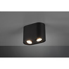 HLW LED LED Ceiling Lamp - Ceiling Lighting - Trion Cosmin - GU10 Fitting - 2-light - Rectangular - Matte Black - Aluminum