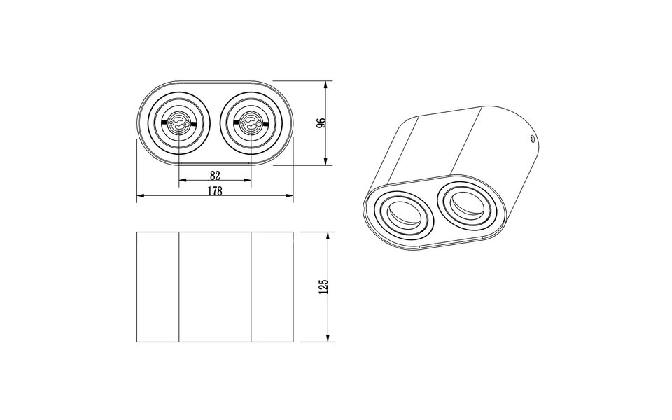 HLW LED LED Plafondlamp - Plafondverlichting - Trion Cosmin - GU10 Fitting - 2-lichts - Rechthoek - Mat Zwart - Aluminium HLW LED LED Plafondlamp - Plafondverlichting - Trion Cosmin - GU10 Fitting - 2-lichts - Rechthoek - Mat Zwart - Aluminium