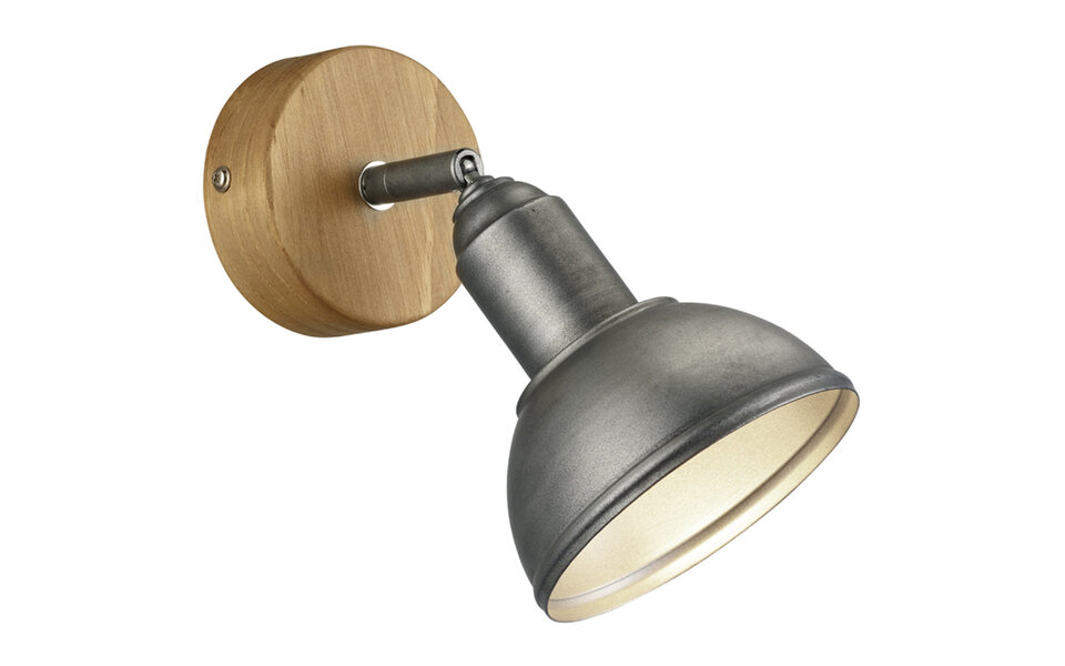 HLW LED LED Wandspot - Trion Delvira - E14 Fitting - 1-lichts - Rond - Antiek Nikkel - Aluminium
