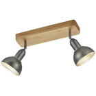 HLW LED LED Ceiling Spotlight - Trion Delvira - E14 Fitting - 2-light - Round - Antique Nickel - Aluminum