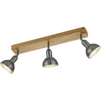 LED plafondspot Trion Delvira 3-lichts Antiek Nikkel E14