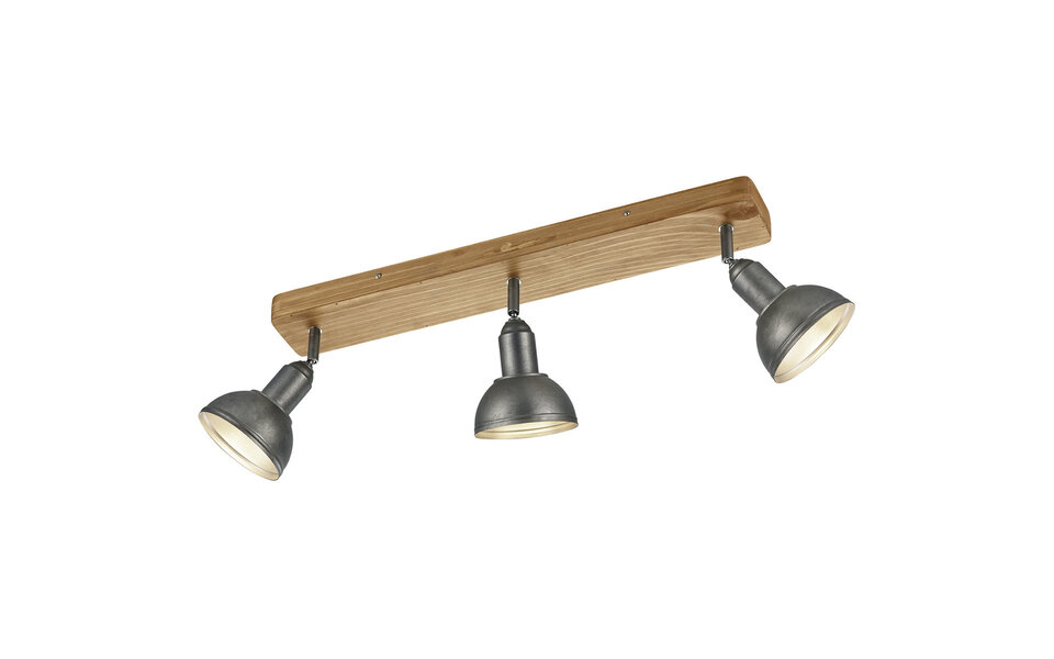 HLW LED LED Plafondspot - Trion Delvira - E14 Fitting - 3-lichts - Rond - Antiek Nikkel - Aluminium