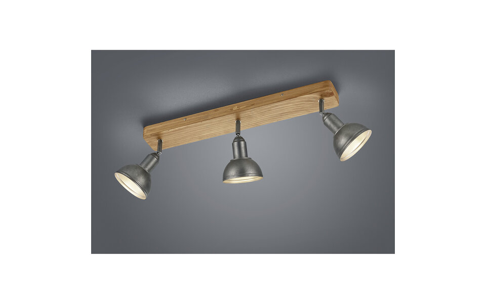 HLW LED LED Ceiling Spotlight - Trion Delvira - E14 Fitting - 3-light - Round - Antique Nickel - Aluminum HLW LED LED Ceiling Spotlight - Trion Delvira - E14 Fitting - 3-light - Round - Antique Nickel - Aluminum