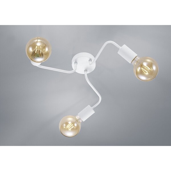 HLW LED LED Plafondlamp - Trion Dolla - E27 Fitting - 3-lichts - Rond - Mat Wit - Aluminium HLW LED LED Plafondlamp - Trion Dolla - E27 Fitting - 3-lichts - Rond - Mat Wit - Aluminium