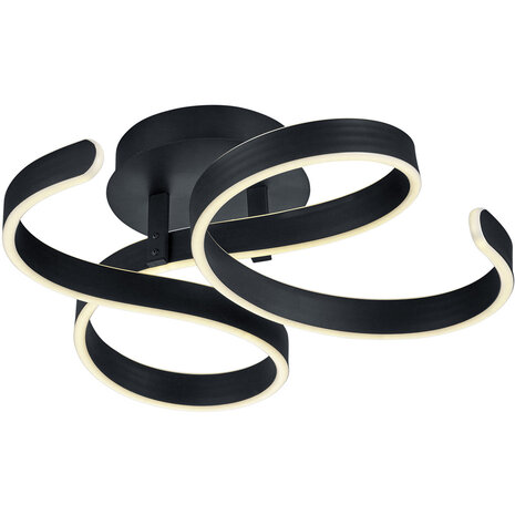 LED Plafondlamp - Plafondverlichting - Trion Frinco - 40W - Warm Wit 3000K - Dimbaar - Rond - Mat Antraciet - Aluminium LED Plafondlamp - Plafondverlichting - Trion Frinco - 40W - Warm Wit 3000K - Dimbaar - Rond - Mat Antraciet - Aluminium