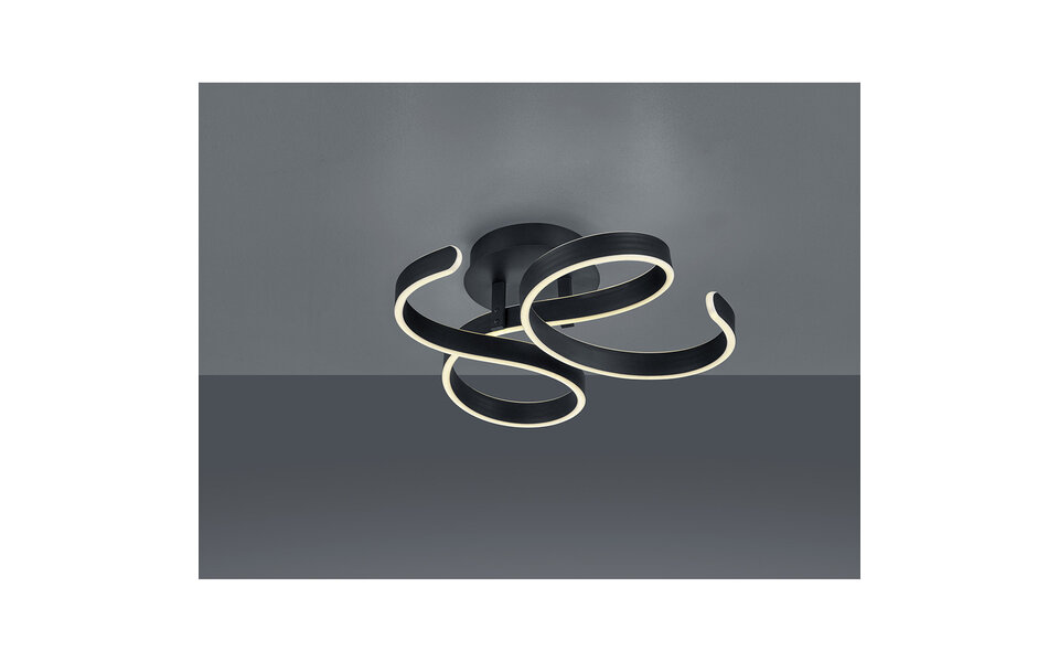 HLW LED LED Plafondlamp - Plafondverlichting - Trion Frinco - 40W - Warm Wit 3000K - Dimbaar - Rond - Mat Antraciet - Aluminium HLW LED LED Plafondlamp - Plafondverlichting - Trion Frinco - 40W - Warm Wit 3000K - Dimbaar - Rond - Mat Antraciet - Aluminium