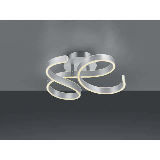 matgrijze ronde LED plafondlamp 40W 6000 lumen warm wit licht dimbaar