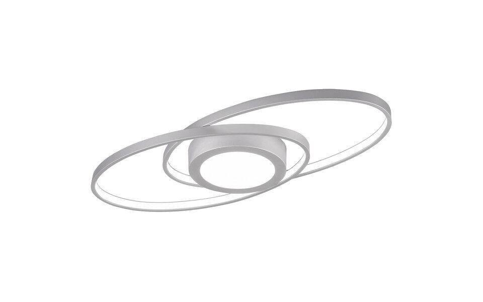 HLW LED LED Plafondlamp - Trion Galon - 27W - Warm Wit 3000K - Dimbaar - Rond - Mat Titaan - Aluminium