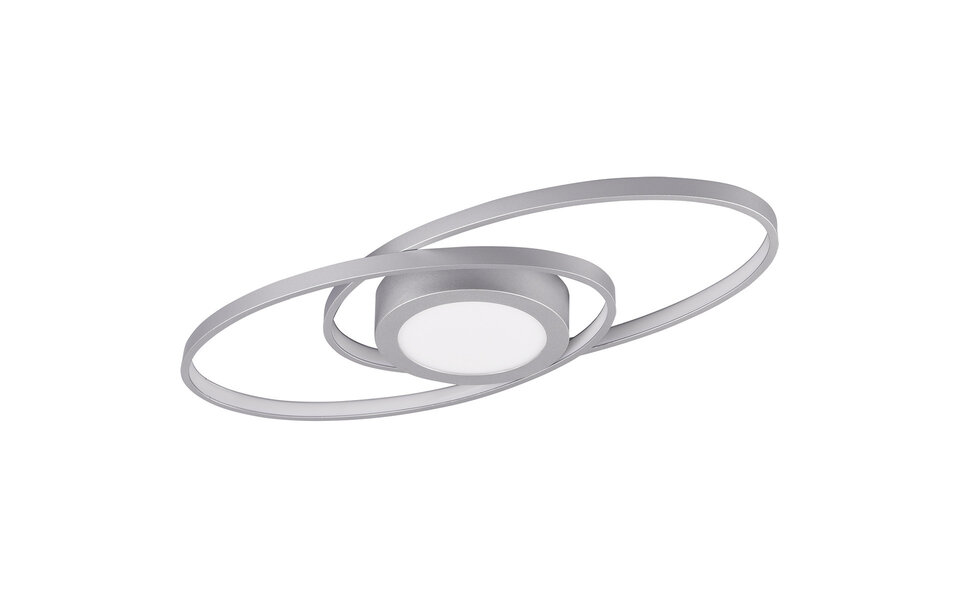 HLW LED LED Plafondlamp - Trion Galon - 27W - Warm Wit 3000K - Dimbaar - Rond - Mat Titaan - Aluminium