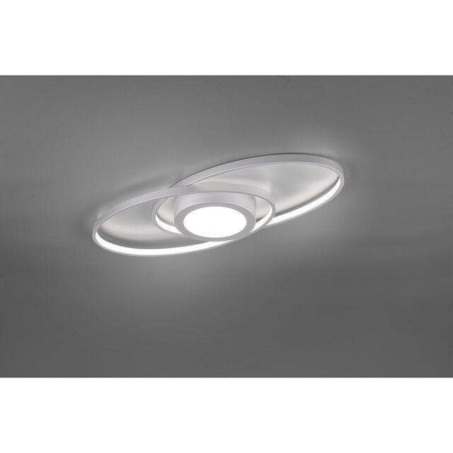 HLW LED LED Ceiling Light - Trion Galon - 27W - Warm White 3000K - Dimmable - Round - Matt Titanium - Aluminum HLW LED LED Ceiling Light - Trion Galon - 27W - Warm White 3000K - Dimmable - Round - Matt Titanium - Aluminum