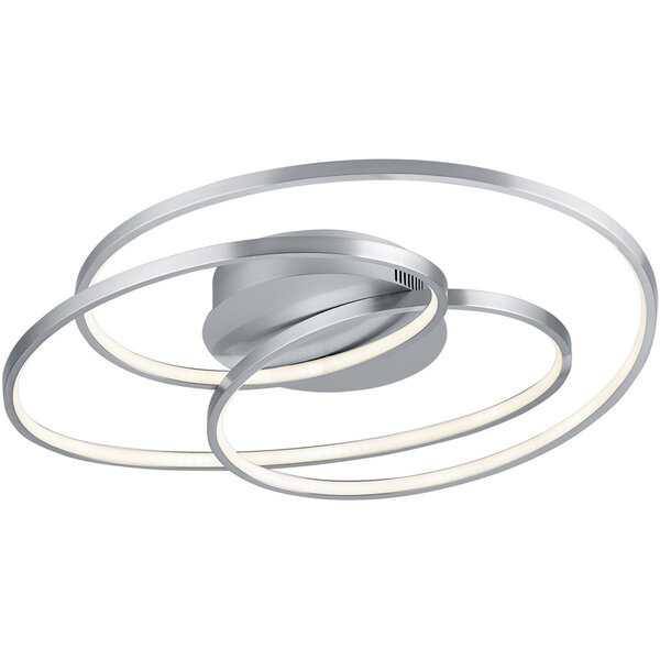 HLW LED LED Plafondlamp - Trion Gilo - 38W - Warm Wit 3000K - Dimbaar - Rond - Mat Nikkel - Aluminium HLW LED LED Plafondlamp - Trion Gilo - 38W - Warm Wit 3000K - Dimbaar - Rond - Mat Nikkel - Aluminium