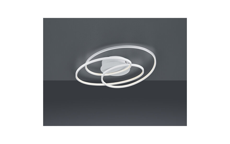 HLW LED LED Ceiling Light - Trion Gilo - 38W - Warm White 3000K - Dimmable - Round - Matte White - Aluminum