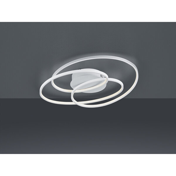 HLW LED LED Plafondlamp - Trion Gilo - 38W - Warm Wit 3000K - Dimbaar - Rond - Mat Wit - Aluminium HLW LED LED Plafondlamp - Trion Gilo - 38W - Warm Wit 3000K - Dimbaar - Rond - Mat Wit - Aluminium