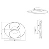 HLW LED LED Ceiling Light - Trion Gilo - 38W - Warm White 3000K - Dimmable - Round - Matte White - Aluminum