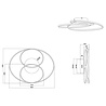 HLW LED LED Ceiling Light - Trion Gilo - 38W - Warm White 3000K - Dimmable - Round - Matte Black - Aluminum