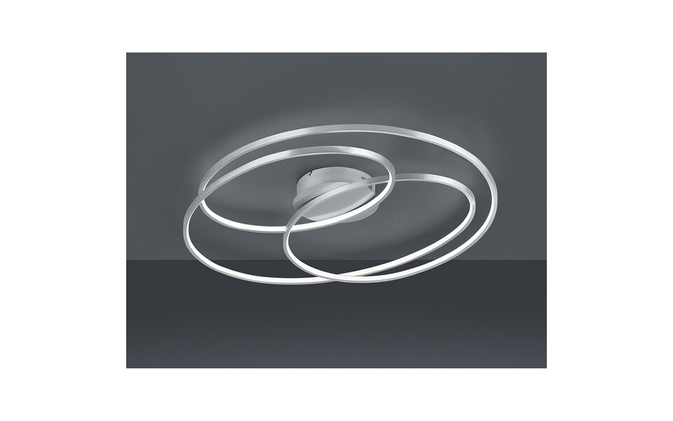 HLW LED LED Ceiling Light - Trion Gilo - 50W - Warm White 3000K - Dimmable - Round - Matte Nickel - Aluminum