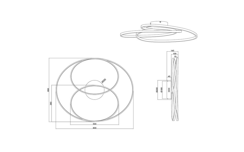 HLW LED LED Ceiling Light - Trion Gilo - 50W - Warm White 3000K - Dimmable - Round - Matte Nickel - Aluminum