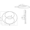 HLW LED LED Ceiling Light - Trion Gilo - 50W - Warm White 3000K - Dimmable - Round - Matte Nickel - Aluminum