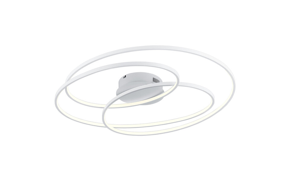 HLW LED LED Plafondlamp - Trion Gilo - 50W - Warm Wit 3000K - Dimbaar - Rond - Mat Wit - Aluminium