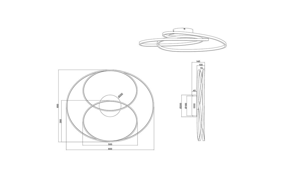 HLW LED LED Ceiling Light - Trion Gilo - 50W - Warm White 3000K - Dimmable - Round - Matte White - Aluminum HLW LED LED Ceiling Light - Trion Gilo - 50W - Warm White 3000K - Dimmable - Round - Matte White - Aluminum