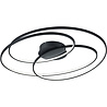 Trion Gilo LED plafondlamp Ø80cm mat zwart 50W 3000K Verlichting per ruimte