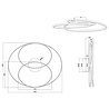 HLW LED LED Ceiling Light - Trion Gilo - 50W - Warm White 3000K - Dimmable - Round - Matte Black - Aluminum