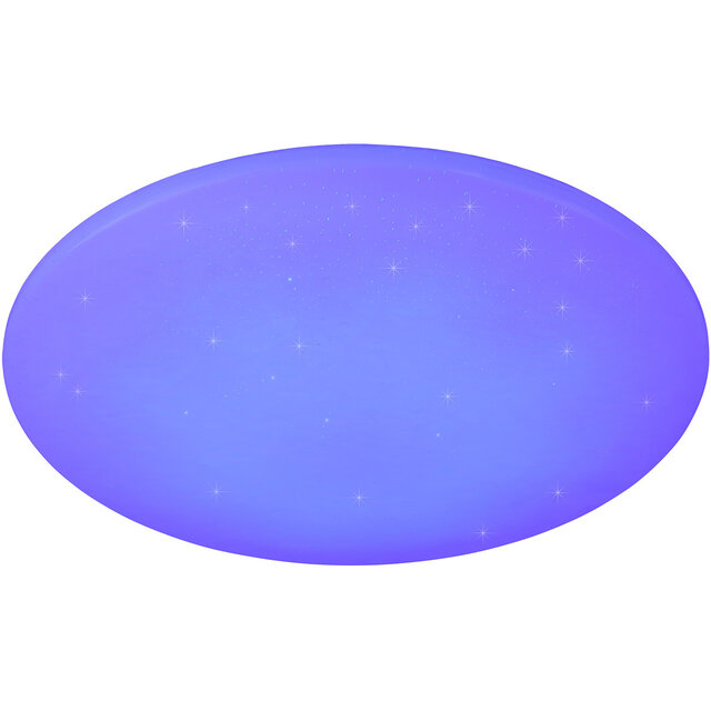 ronde witte LED plafondlamp met 32W vermogen en 3100 lumen dimbaar in RGBW kleuren