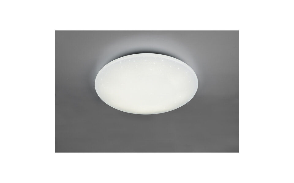HLW LED LED Plafondlamp WiZ - Smart LED - Trion Farlo - 32W - Aanpasbare Kleur - Dimbaar - Sterlicht - Rond - Mat Wit - Kunststof