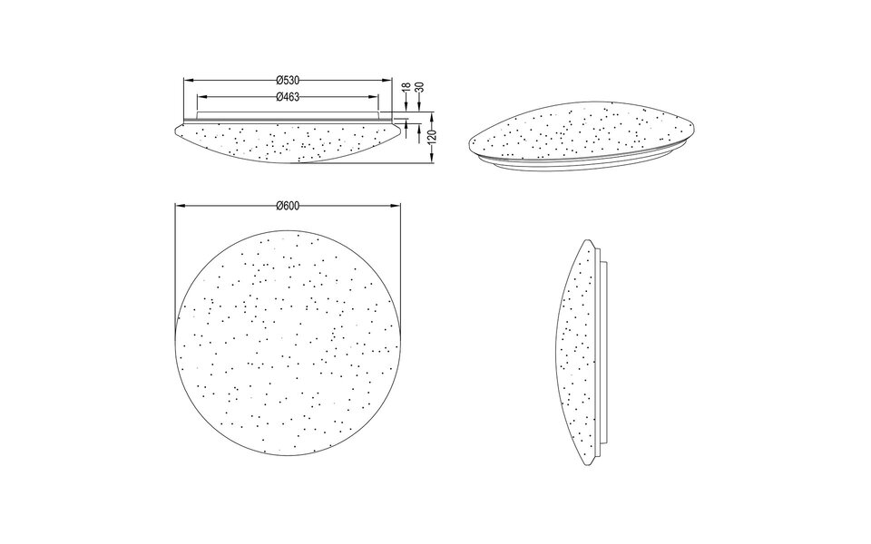 HLW LED LED Plafondlamp WiZ - Smart LED - Trion Farlo - 32W - Aanpasbare Kleur - Dimbaar - Sterlicht - Rond - Mat Wit - Kunststof