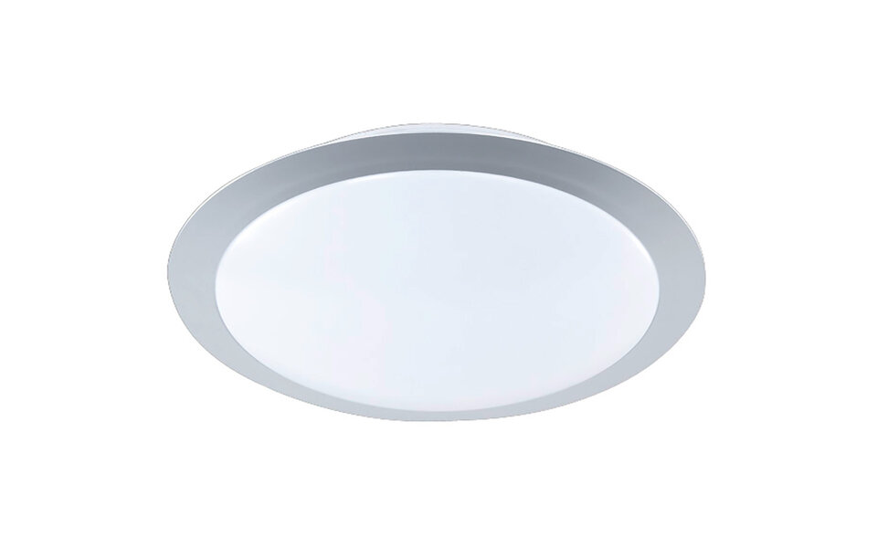 HLW LED LED Ceiling Light - Ceiling Lighting - Trion Ginzon - 9W - Warm White 3000K - Dimmable - Round - Matte Titanium - Aluminum
