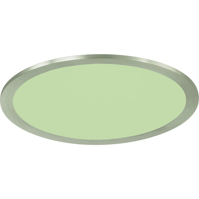 ronde LED plafondlamp in mat nikkel met 15W vermogen en instelbare RGBW kleurtemperatuur