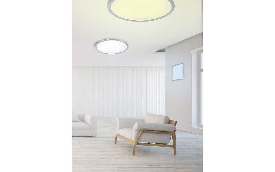 HLW LED LED Ceiling Light WiZ - Smart LED - Trion Givon - 20W - Adjustable Color - Dimmable - Remote Control - Round - Matte Nickel - Aluminum HLW LED LED Ceiling Light WiZ - Smart LED - Trion Givon - 20W - Adjustable Color - Dimmable - Remote Control - Round - Matte Nickel - Aluminum