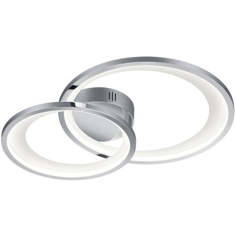 LED Plafondlamp - Trion Granity - 29W - Warm Wit 3000K - Dimbaar - Ovaal - Mat Chroom - Aluminium LED Plafondlamp - Trion Granity - 29W - Warm Wit 3000K - Dimbaar - Ovaal - Mat Chroom - Aluminium