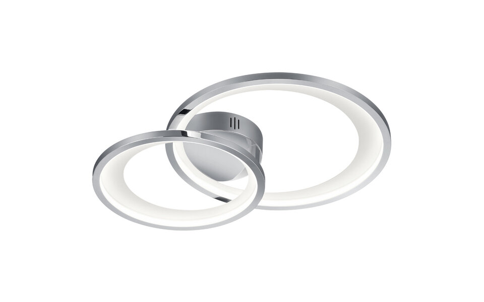 HLW LED LED Plafondlamp - Trion Granity - 29W - Warm Wit 3000K - Dimbaar - Ovaal - Mat Chroom - Aluminium HLW LED LED Plafondlamp - Trion Granity - 29W - Warm Wit 3000K - Dimbaar - Ovaal - Mat Chroom - Aluminium