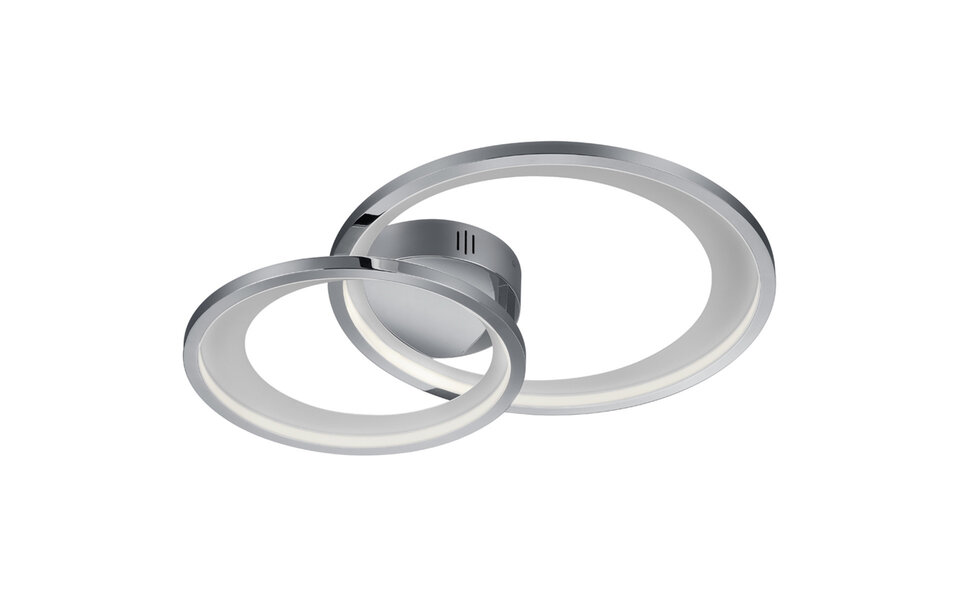 HLW LED LED Ceiling Light - Trion Granity - 29W - Warm White 3000K - Dimmable - Oval - Matte Chrome - Aluminum HLW LED LED Ceiling Light - Trion Granity - 29W - Warm White 3000K - Dimmable - Oval - Matte Chrome - Aluminum