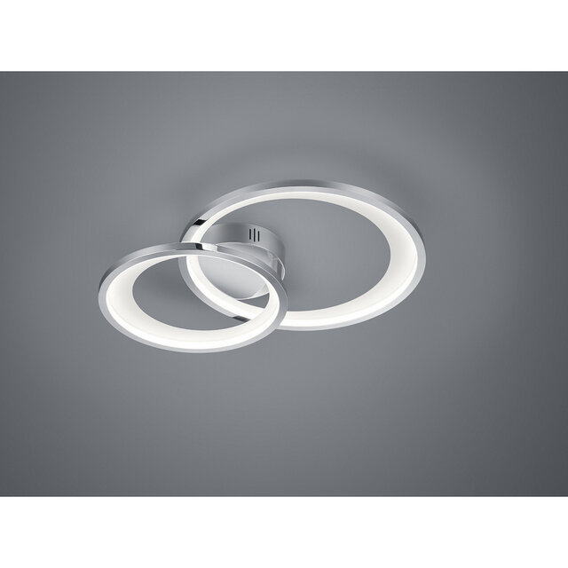 HLW LED LED Ceiling Light - Trion Granity - 29W - Warm White 3000K - Dimmable - Oval - Matte Chrome - Aluminum HLW LED LED Ceiling Light - Trion Granity - 29W - Warm White 3000K - Dimmable - Oval - Matte Chrome - Aluminum