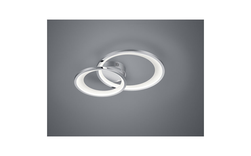 HLW LED LED Ceiling Light - Trion Granity - 29W - Warm White 3000K - Dimmable - Oval - Matte Chrome - Aluminum HLW LED LED Ceiling Light - Trion Granity - 29W - Warm White 3000K - Dimmable - Oval - Matte Chrome - Aluminum