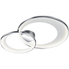 Trion Granity oval LED ceiling light matte chrome dimmable