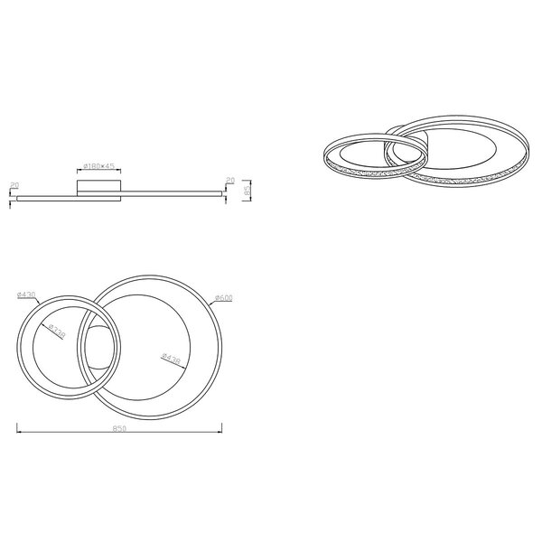 HLW LED LED Plafondlamp - Trion Granity - 36W - Warm Wit 3000K - Dimbaar - Ovaal - Mat Chroom - Aluminium HLW LED LED Plafondlamp - Trion Granity - 36W - Warm Wit 3000K - Dimbaar - Ovaal - Mat Chroom - Aluminium