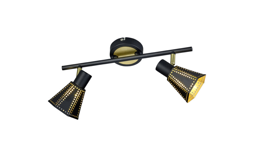 HLW LED LED Ceiling Spotlight - Ceiling Lighting - Trion Holmino - E14 Fitting - 2-light - Round - Matte Black - Aluminum
