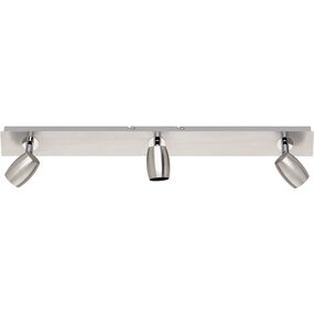 Trion Micko LED plafondspot 3-lichts mat nikkel GU10 Trion Micko LED plafondspot 3-lichts mat nikkel GU10